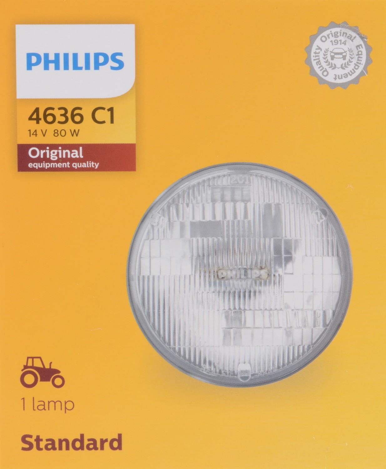 Philips Headlight Bulb  top view frsport 4636C1