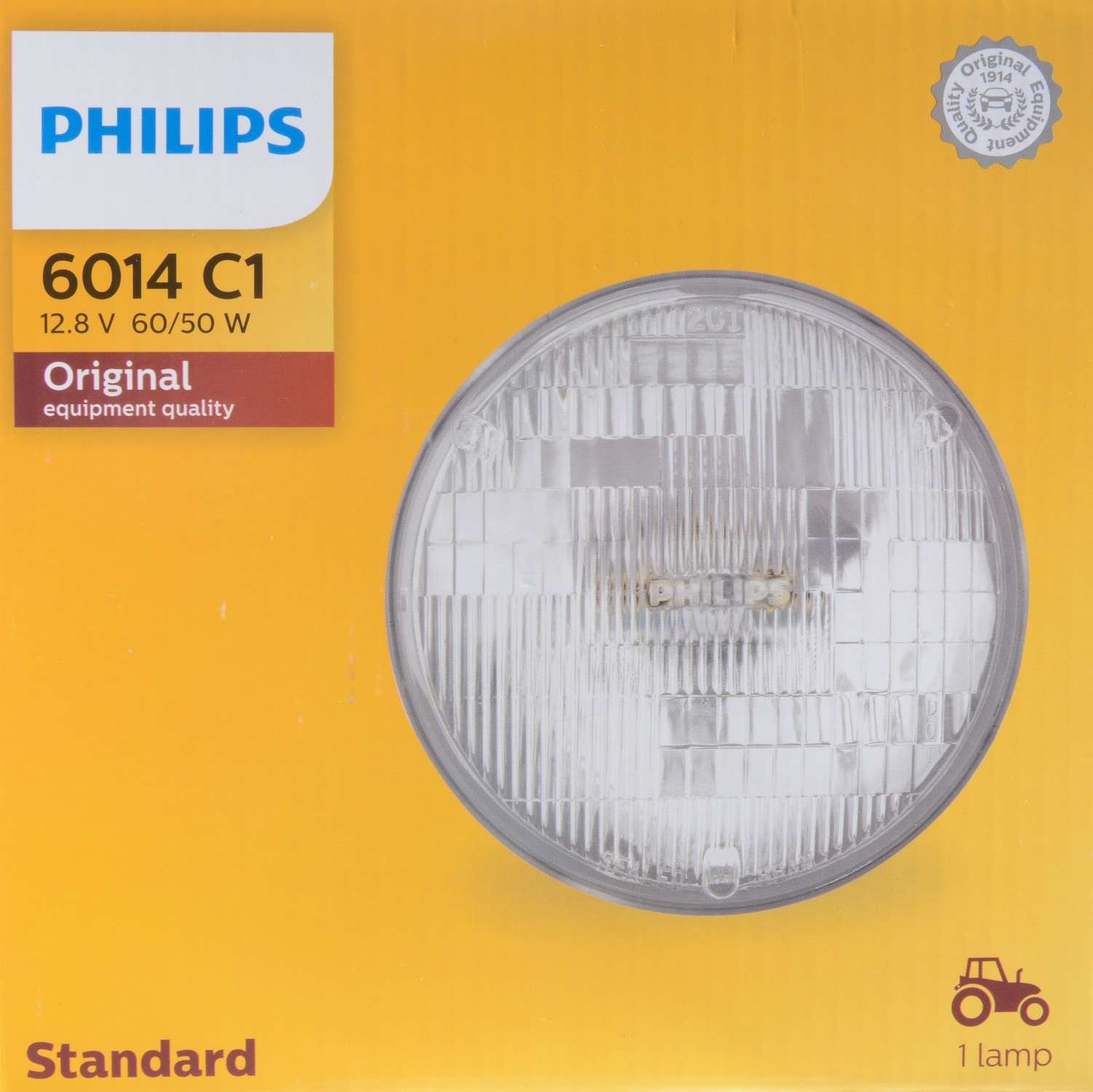 Philips Headlight Bulb  top view frsport 6014C1