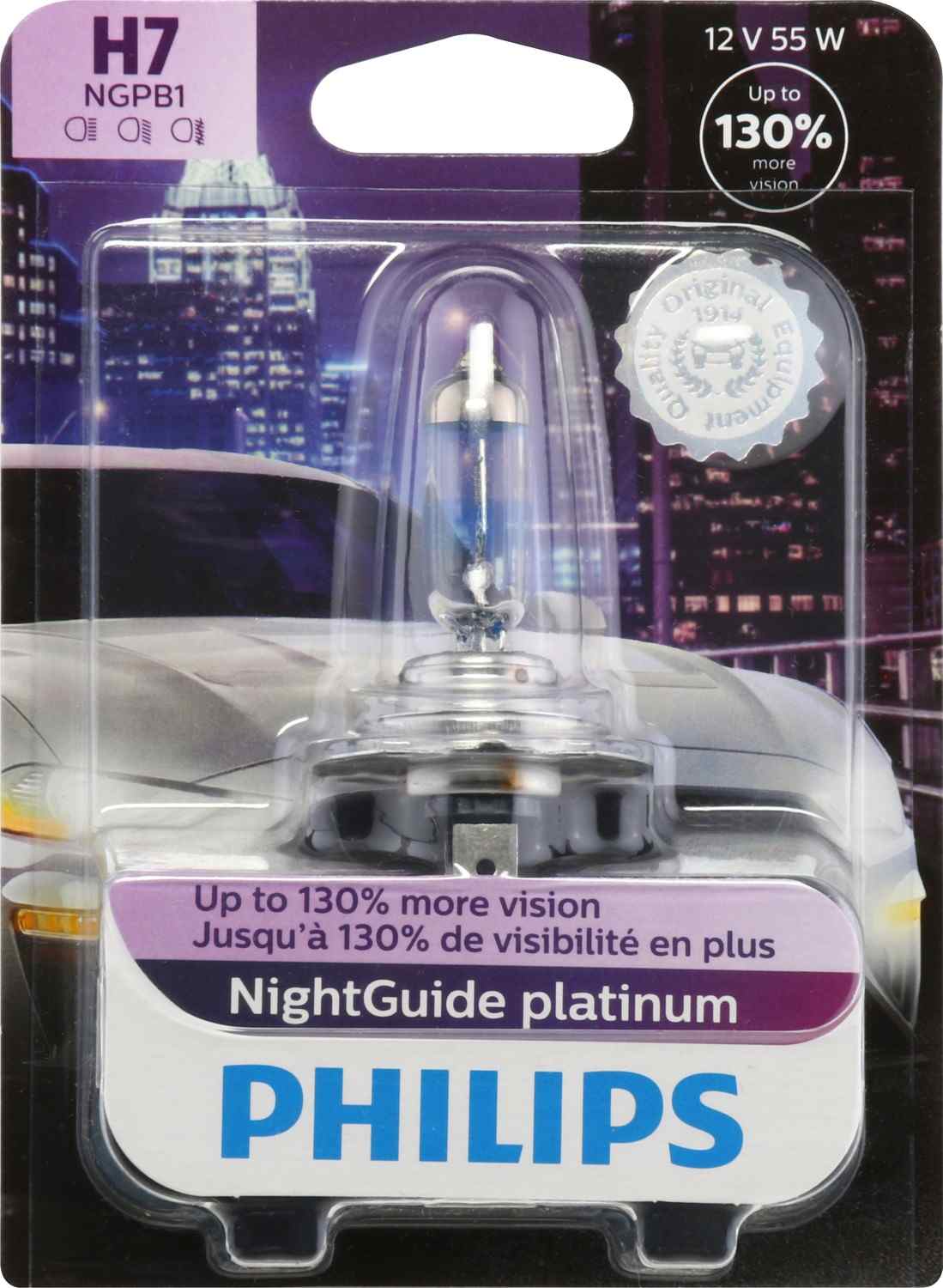 Philips Headlight Bulb  top view frsport H7NGPB1