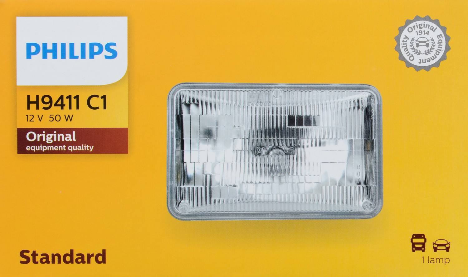 Philips Headlight Bulb  top view frsport H9411C1