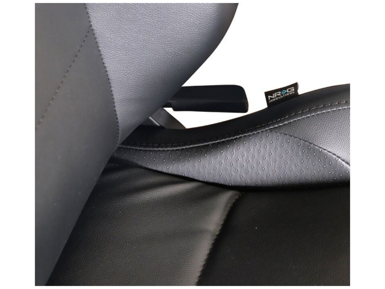 NRG Pvc Leather Sport Seats Black W/ Black Trim W/ Logo