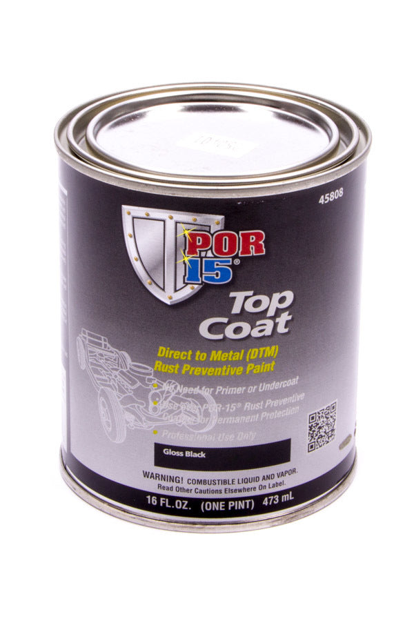 POR-15 Top Coat Paint Gloss Black Pint POR45808