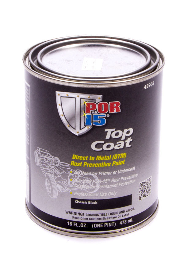 POR-15 Top Coat Chassis Black Paint Pint POR45908