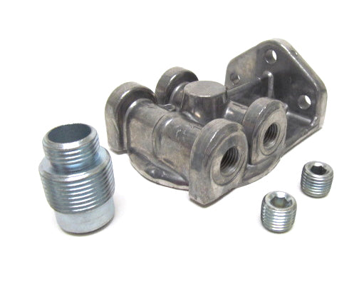 Perma-Cool Oil Filter Mount 1in-12 Ports: 1/4in NPT L/R PRM4795