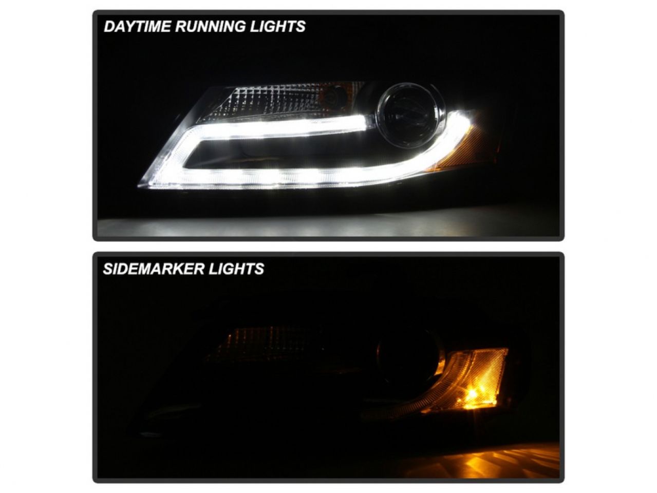 Spyder Audi A4 09-12 Projector Headlights - Halogen Model Only