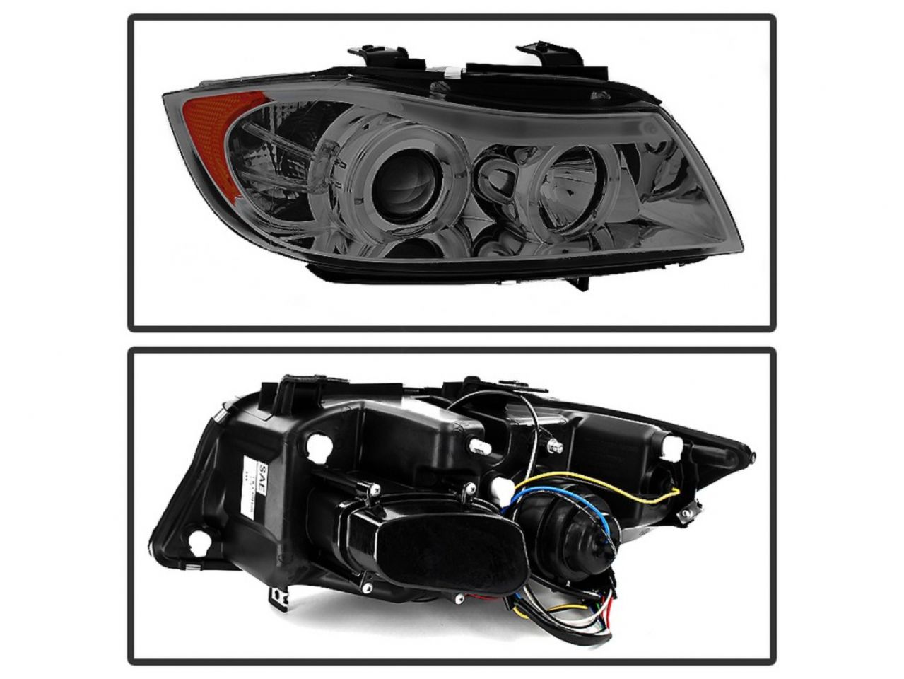 Spyder BMW E90 3-Series 06-08 4DR Projector Headlights - LED Halo