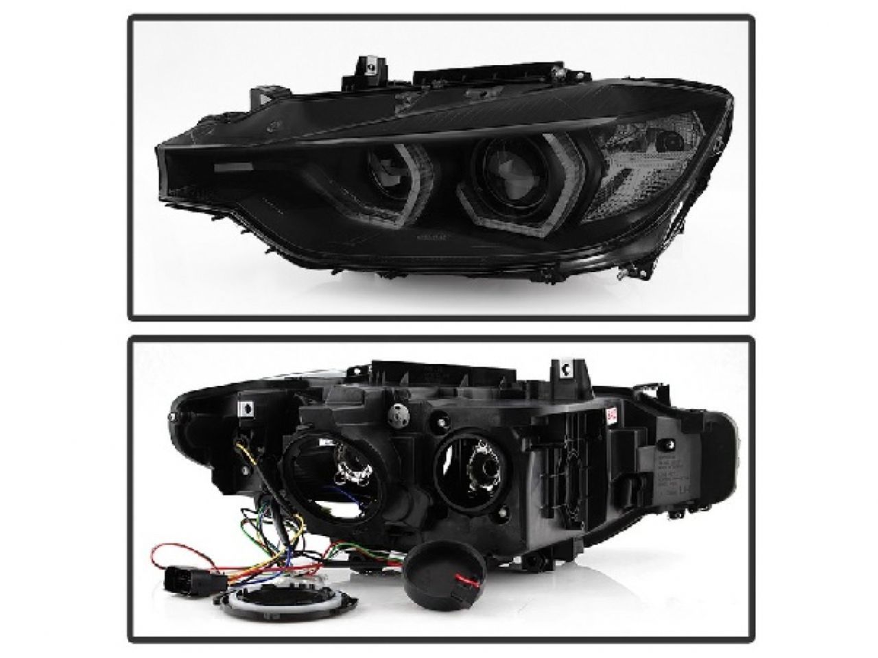 Spyder BMW F30 3 Series 2012 - 2014 4DR Projector Headlights - LED DRL - Blac