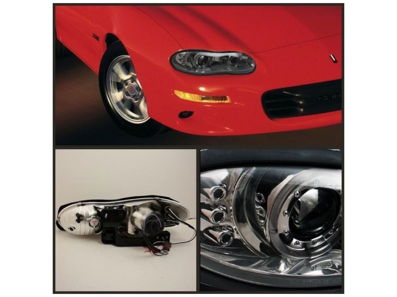 Spyder Chevy Camaro 98-02 Projector Headlights - LED Halo