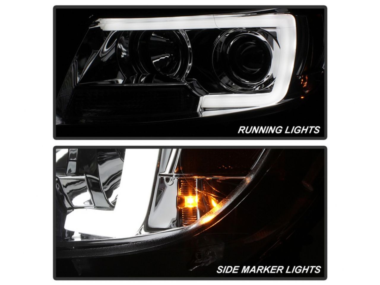 Spyder Chevy Colorado 15-17 Projector Headlights - Light Bar LED - Chrome