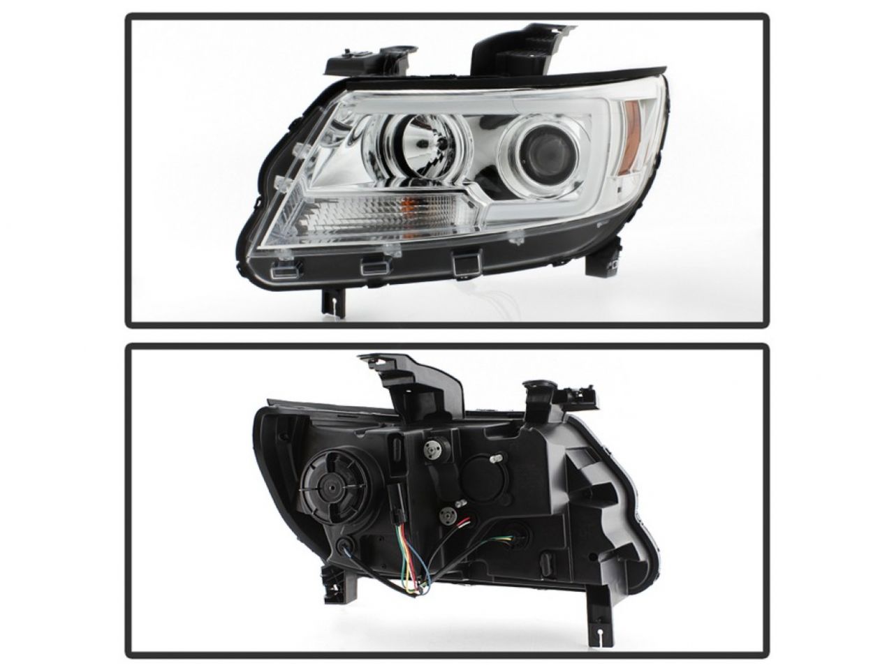 Spyder Chevy Colorado 15-17 Projector Headlights - Light Bar LED - Chrome