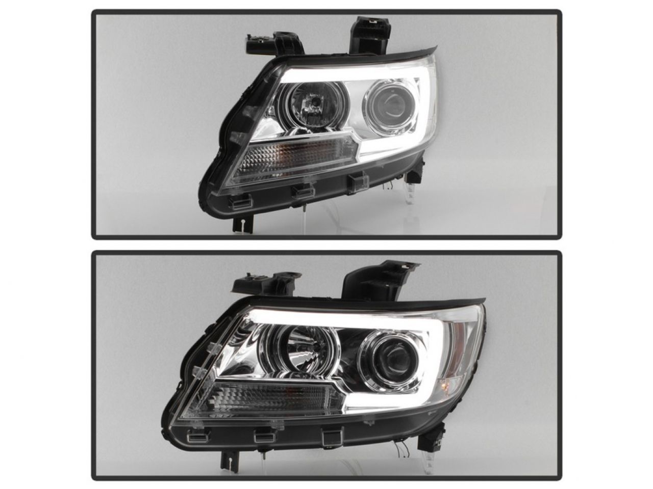 Spyder Chevy Colorado 15-17 Projector Headlights - Light Bar LED - Chrome