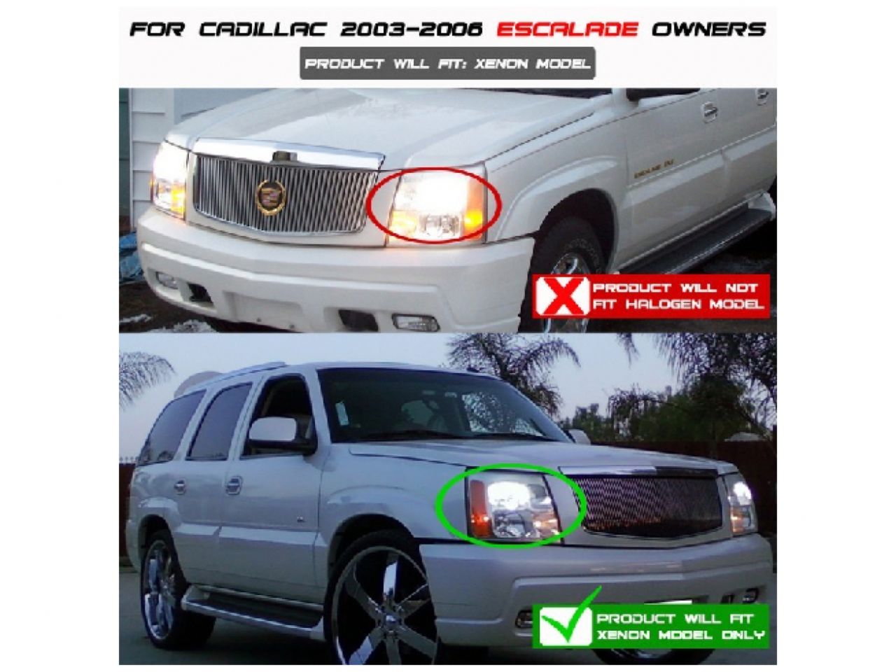 Spyder Cadillac Escalade 03-06 Projector Headlights