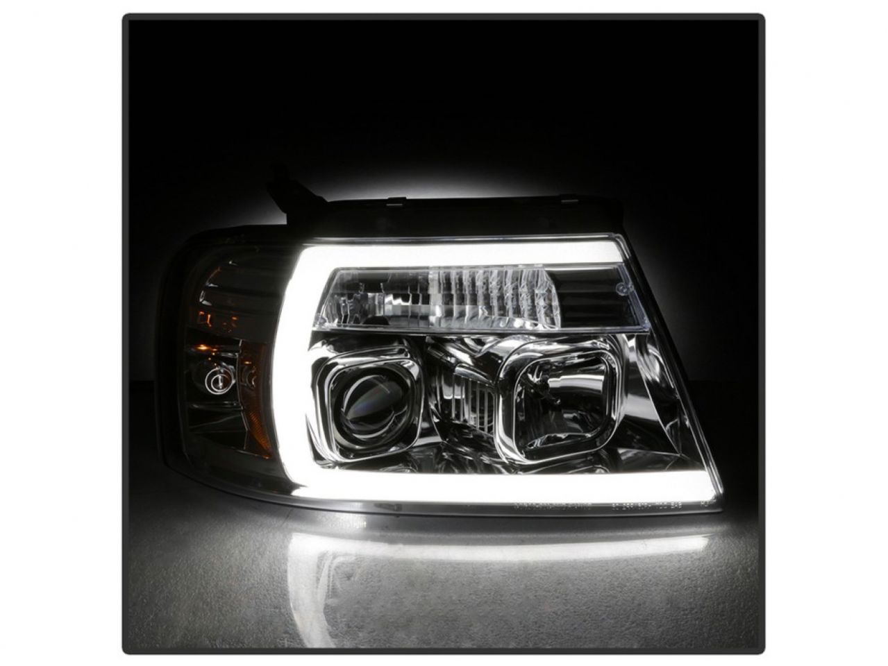 Spyder Ford F150 04-08 Light Bar Projector Headlights - Chrome