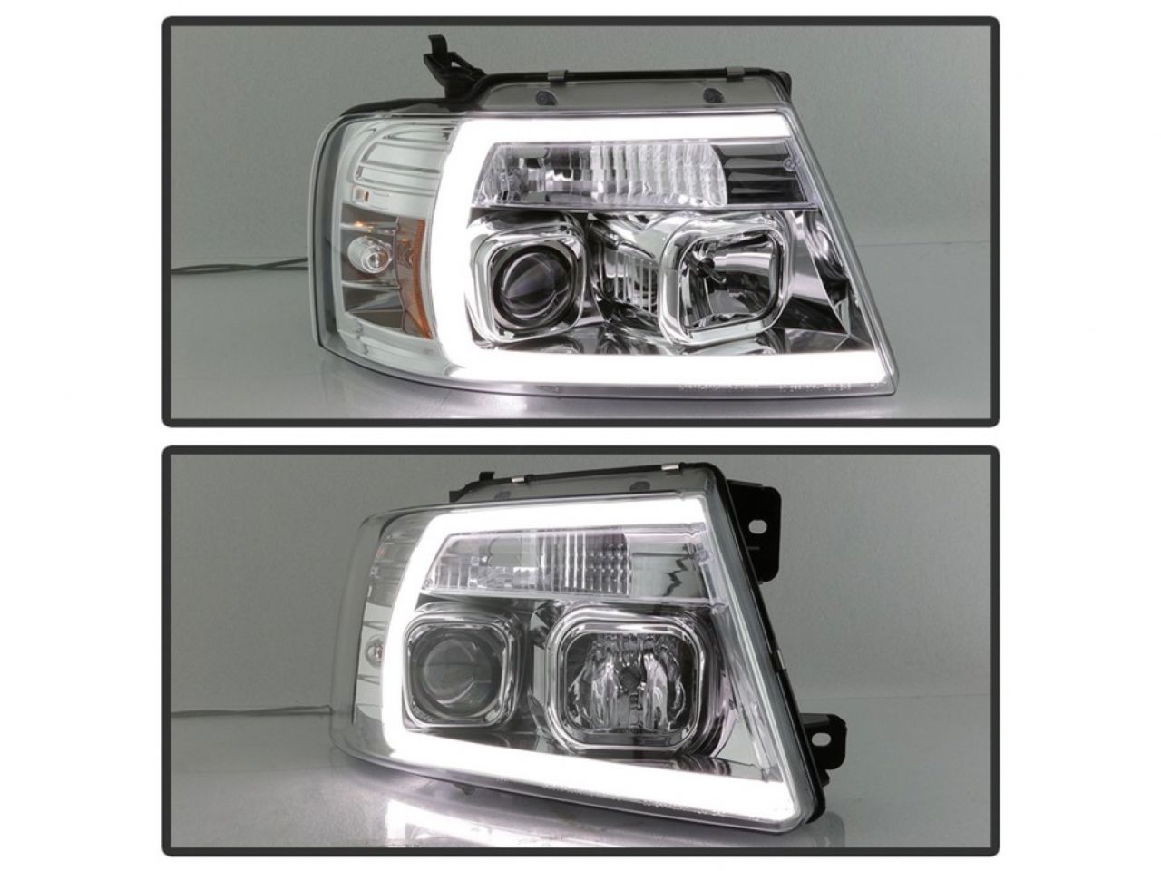 Spyder Ford F150 04-08 Light Bar Projector Headlights - Chrome