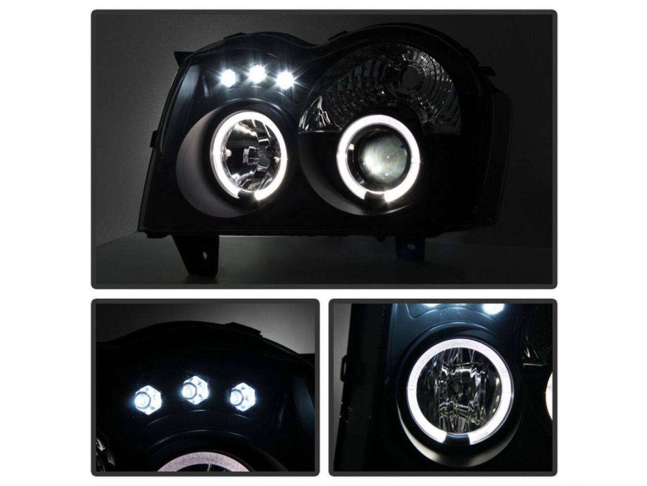 Spyder Jeep Grand Cherokee 05-07 Projector Headlights - LED Halo