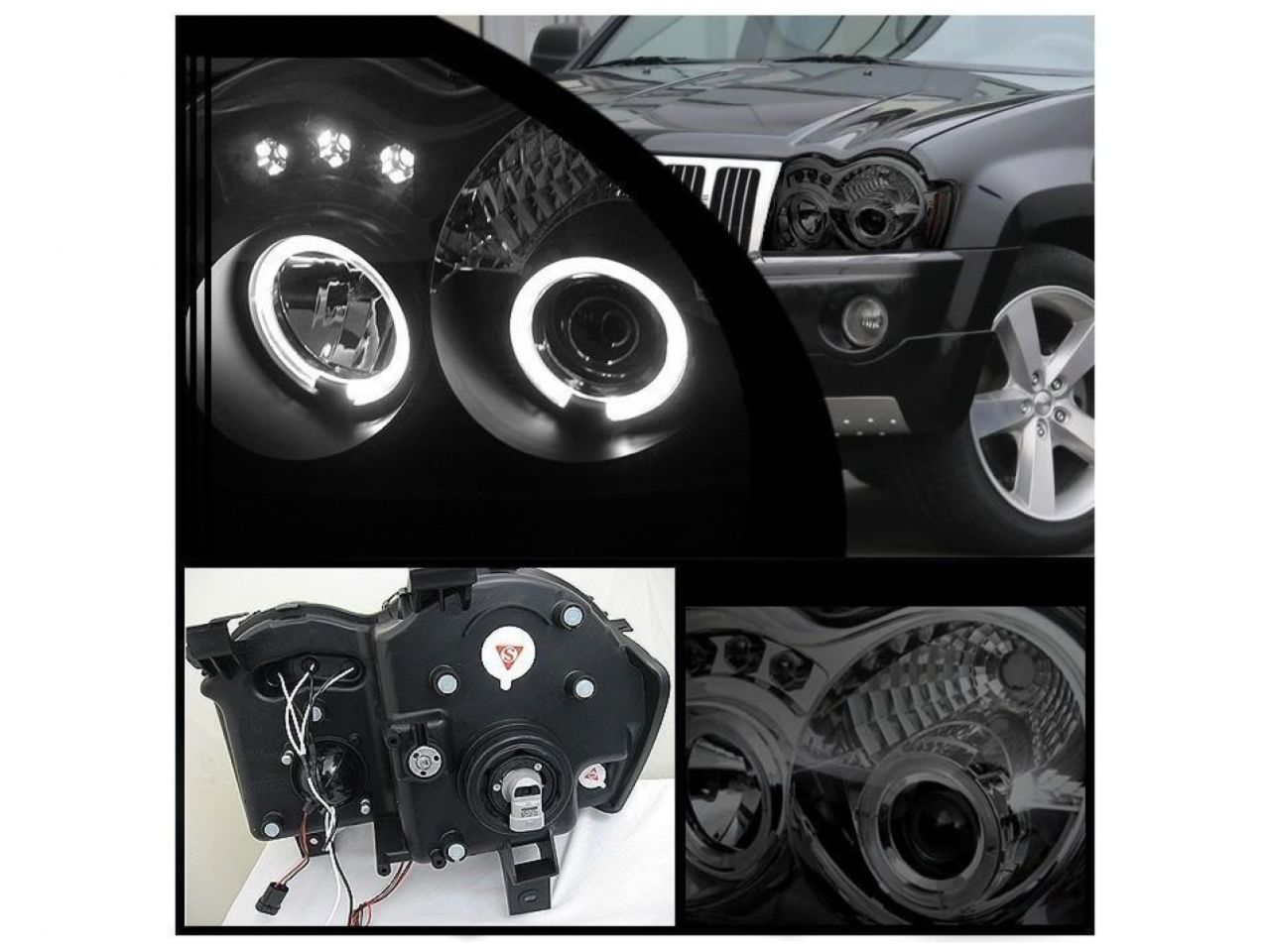 Spyder Jeep Grand Cherokee 05-07 Projector Headlights - LED Halo