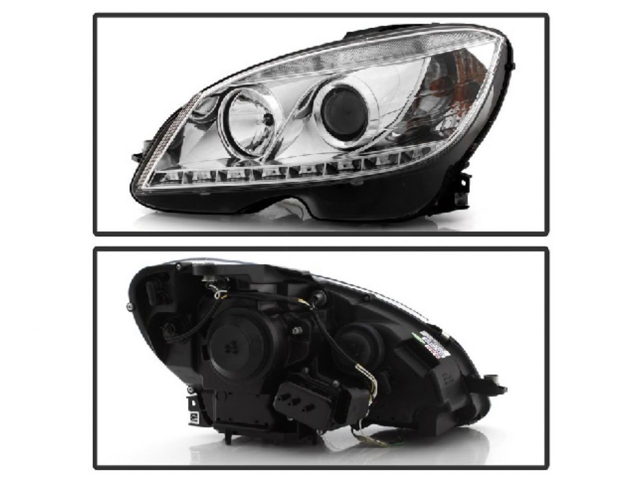 Spyder Mercedes Benz C-Class 08-11 Projector Headlights - Halogen Model Only