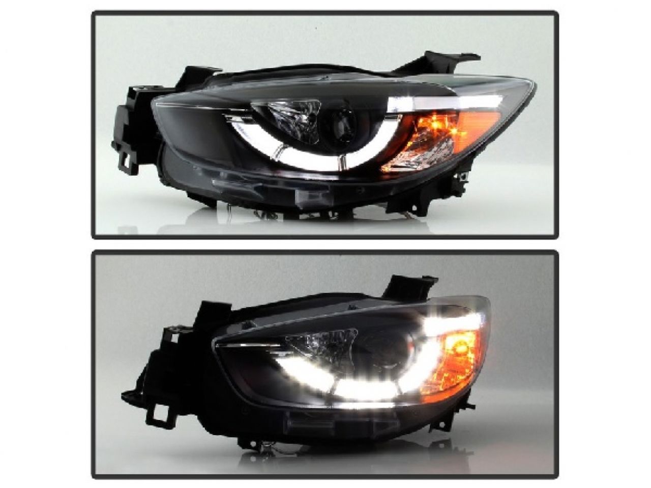 Spyder Mazda CX-5 13-15 Projector Headlights - DRL LED - Black (SKU #5083319) 156YJ