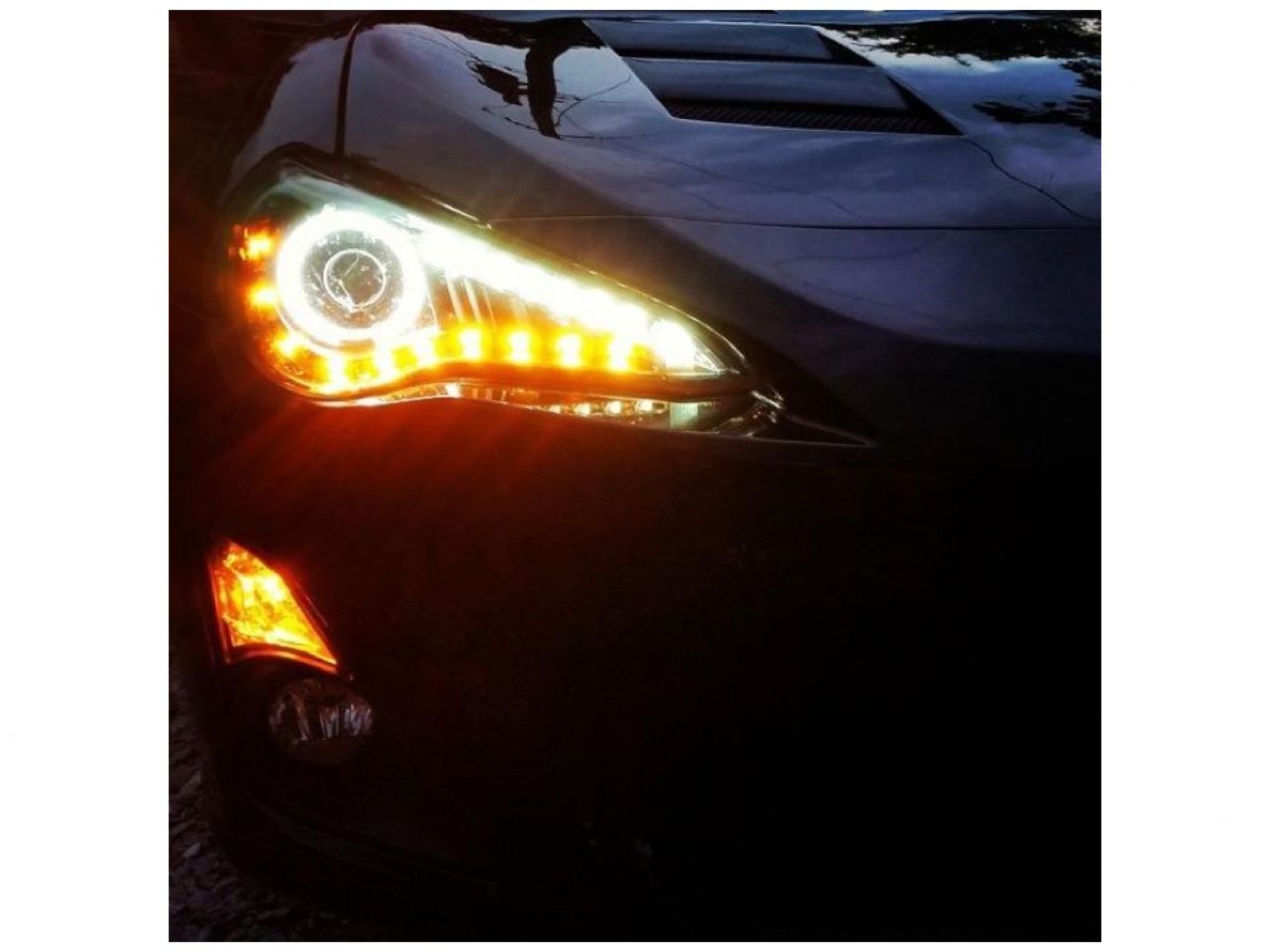 Spyder Scion FRS 12-14 Projector Headlights - CCFL Halo - DRL LED - Black