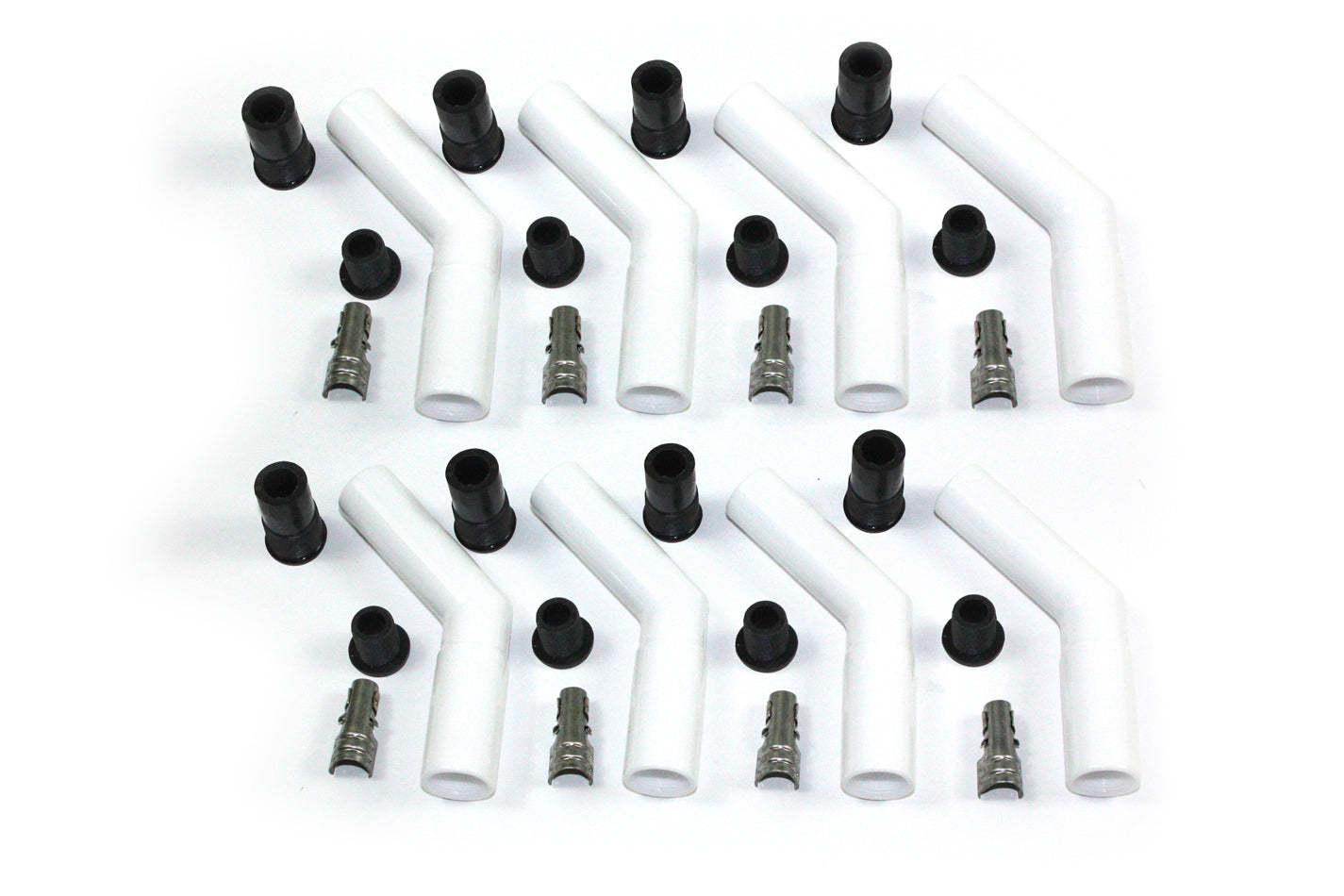 Pertronix Ceramic Spark Plug Boot Kit 45-Deg 8pk White PRT8503HT-8