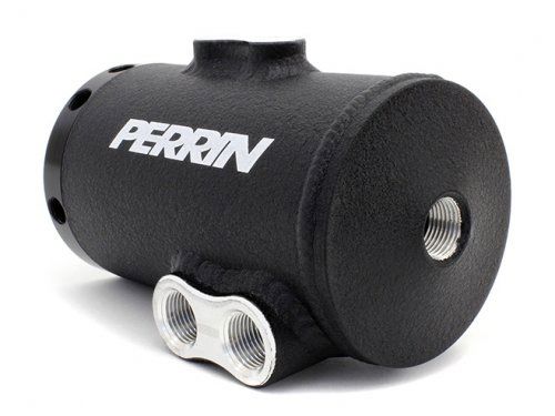 Perrin Performance Performance Black Air Oil Separator - Subaru WRX / STI 08-14 w/ TMIC