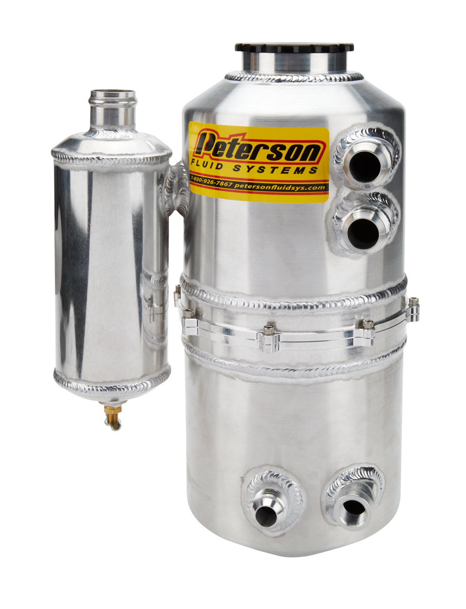 Peterson Fluid Oil Tank 1.5gal 16an Dual Return w/ Catch Can PTR08-0784-CC