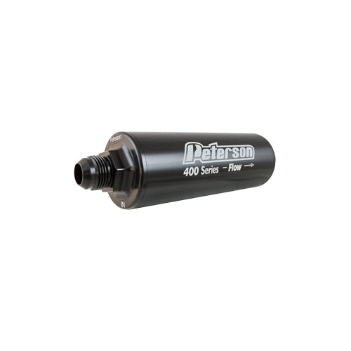 Peterson Fluid -12 Inline Fuel Filter 45 Mic w/ 10an Acc. Port PTR09-1477