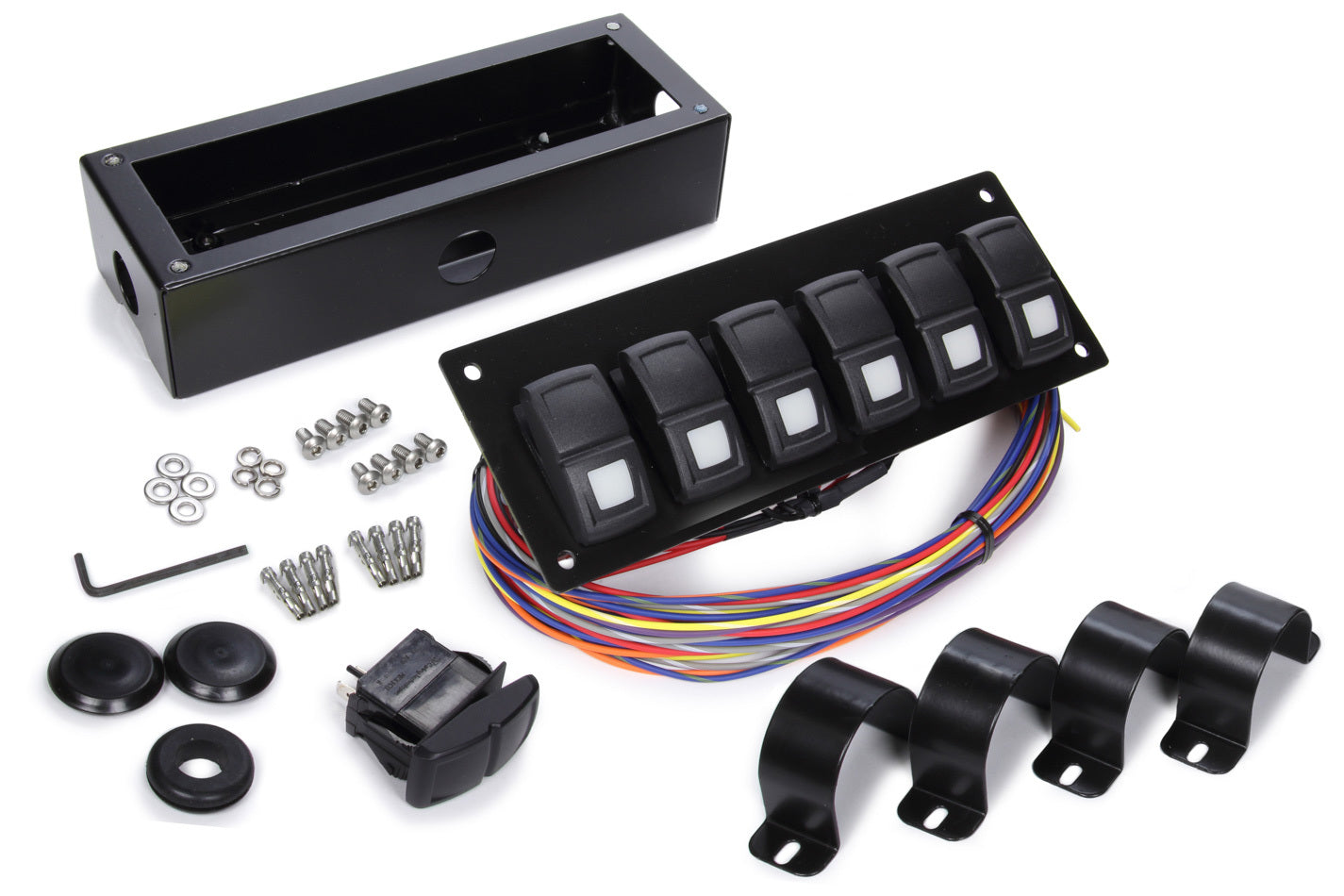 Painless Track Rocker 6 Switch Pa nel Roll Bar Mount PWI58105