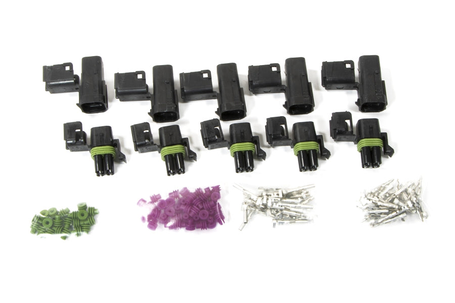 Painless 4 Circuit Square Connect or Weatherpack Kit 5each PWI70464