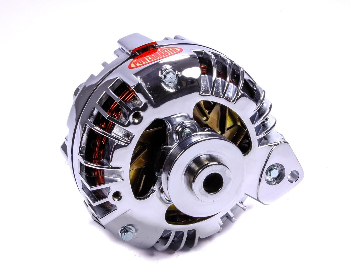 Powermaster Performance Chrome Mopar Alternator 95 Amp Single Pulley PWM17519