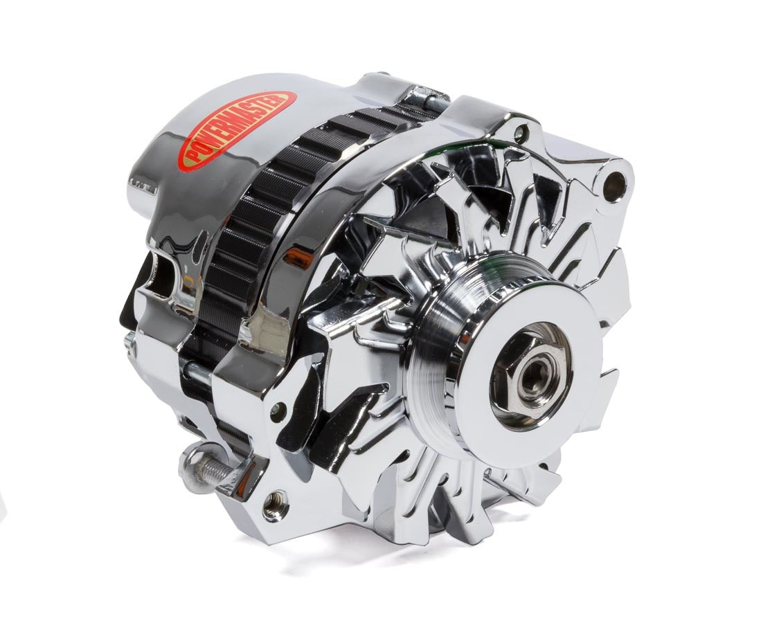 Powermaster Performance GM CS130 Alternator 140 Amp w/1v Pulley Chrome PWM378011