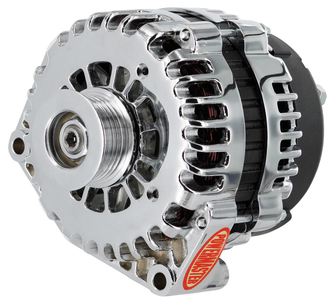 Powermaster Performance Alternator 220 Amps GM 6-Groove - Chrome PWM382378