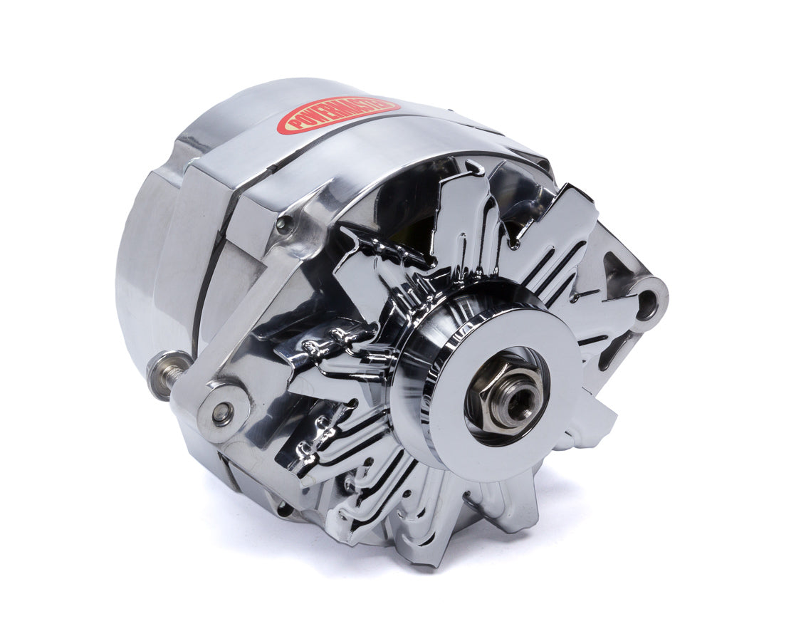 Powermaster Performance Alternator GM 10SI 1V- Pulley 100 Amp Polished PWM67127