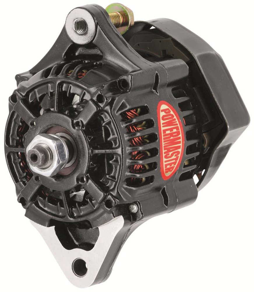 Powermaster Performance Mini Denso 75amp Race Alternator Black PWM8182