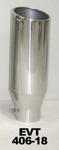 Pypes Performance Exhaust Exhaust Tip 4in x 6in 18in L Polished Bolt-on PYPEVT406-18