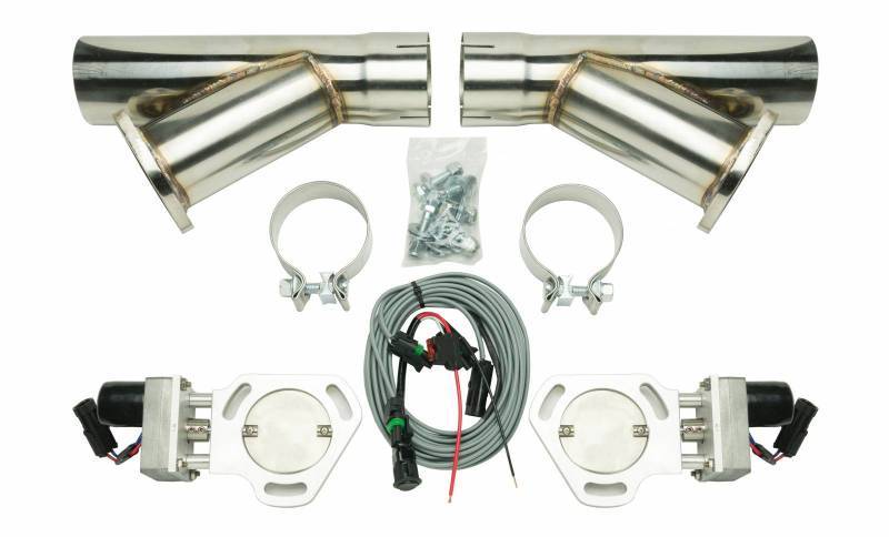 Pypes Performance Exhaust Dual Electric Exhaust Cutout 3in w/Y-Pipes PYPHVE10K3