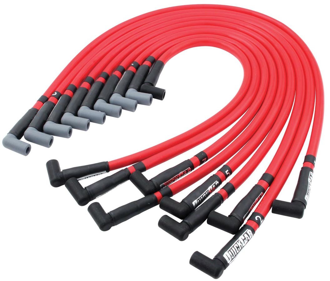 Quickcar Racing Products Spark Plug Wire Set - SBC Red w/24in Coil Wire QRP40-100