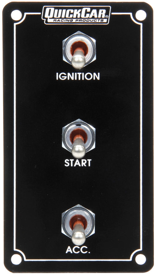 Quickcar Racing Products Ign. Panel Extreme Vert. 3 Switch Dual Ignition QRP50-7911