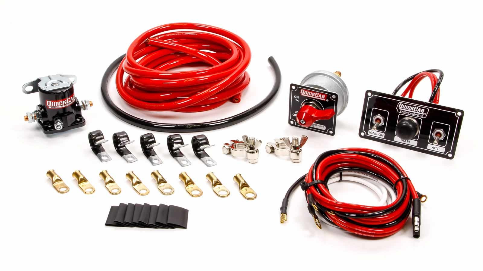 Quickcar Racing Products Wiring Kit Premium 4 Ga w/Black 50-820 Panel QRP50-832