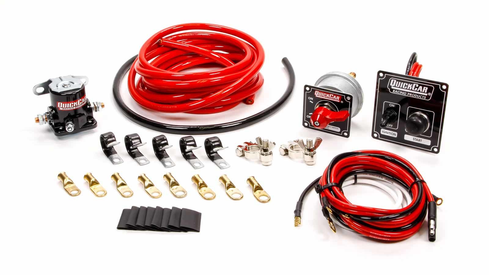 Quickcar Racing Products Wiring Kit 4 Gauge with Black 50-802 Panel QRP50-835