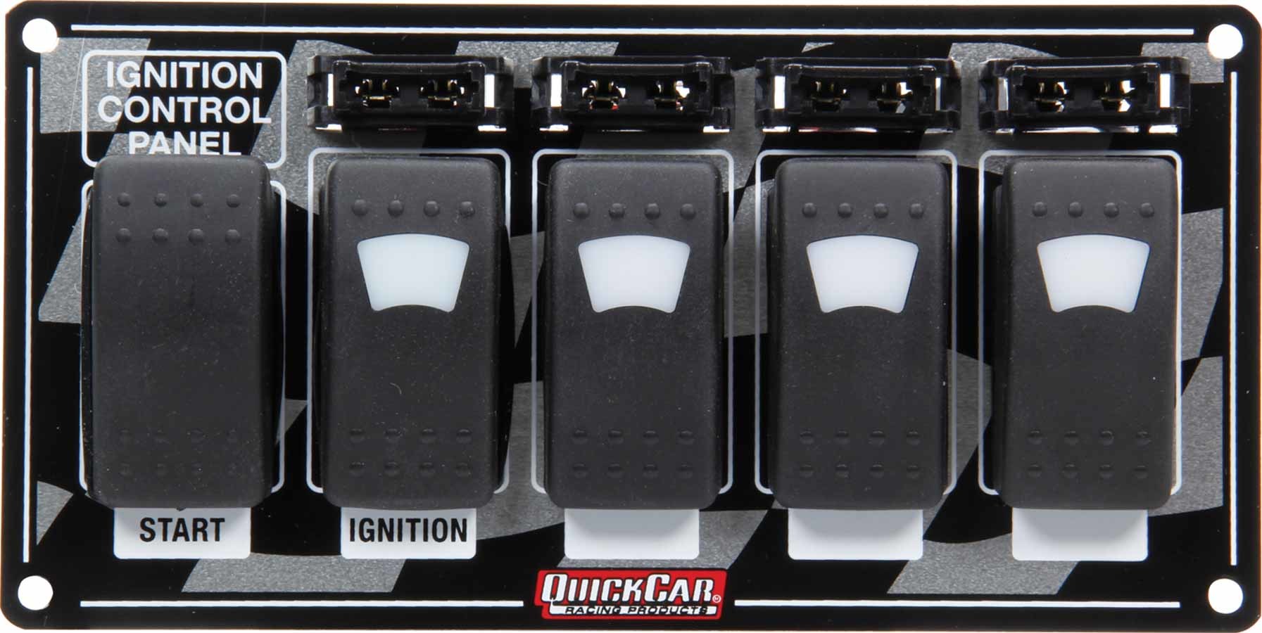 Quickcar Racing Products Ignition Panel w/ Rocker Switches Fuses & Lights QRP52-164