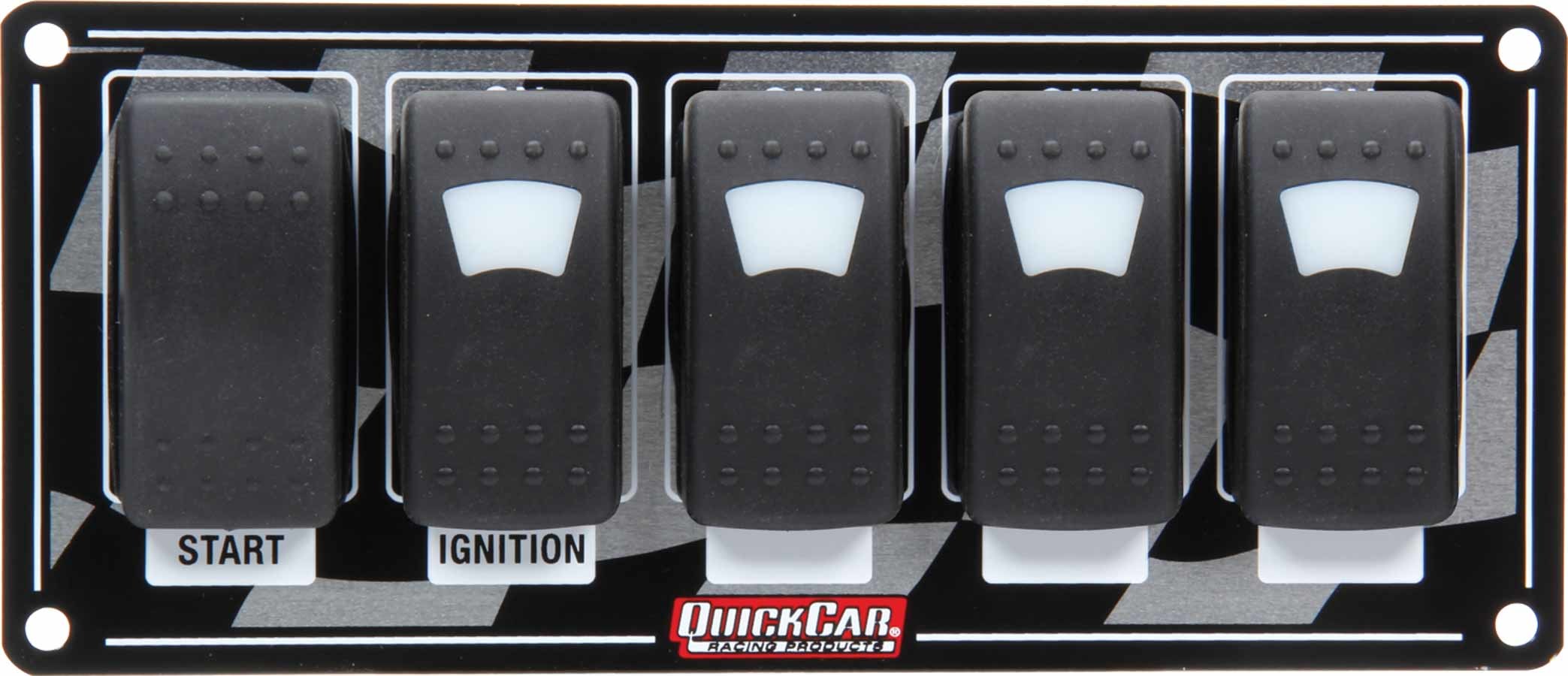 Quickcar Racing Products Ignition Panel w/ Rocker Switches & Lights QRP52-166