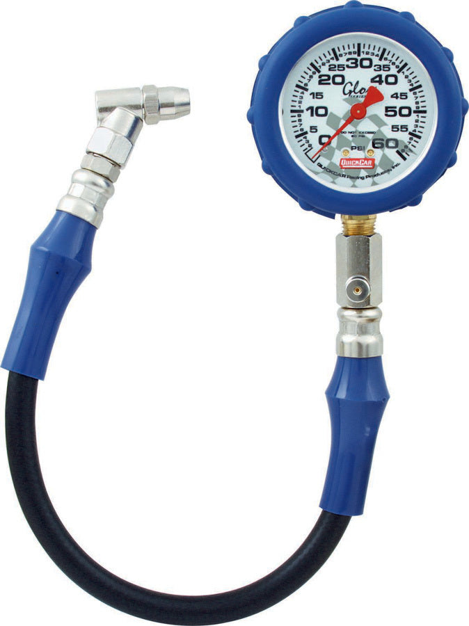 Quickcar Racing Products Tire Gauge 60 PSI Glo Gauge QRP56-062