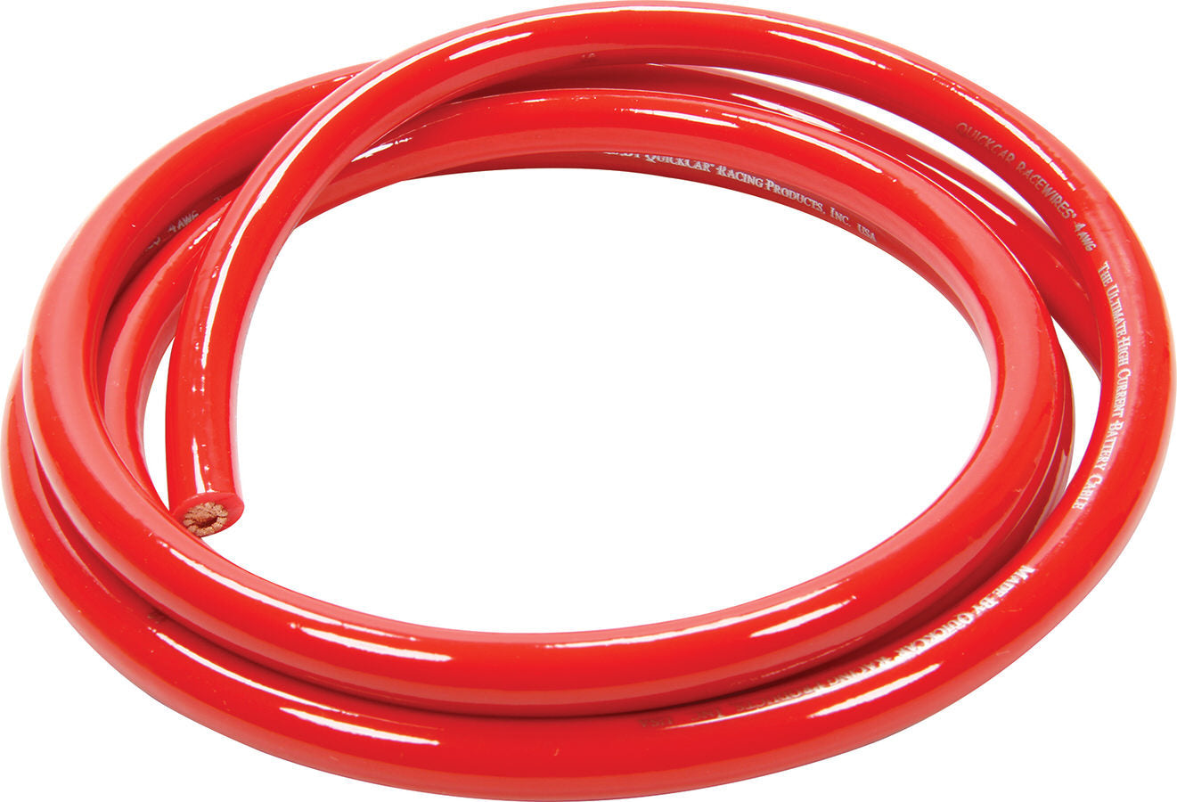 Quickcar Racing Products Power Cable 4 Gauge Red 5Ft QRP57-341