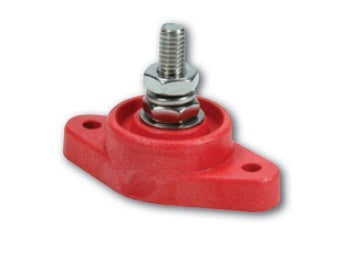 Quickcar Racing Products Power Distribution Block Red Single Post QRP57-807