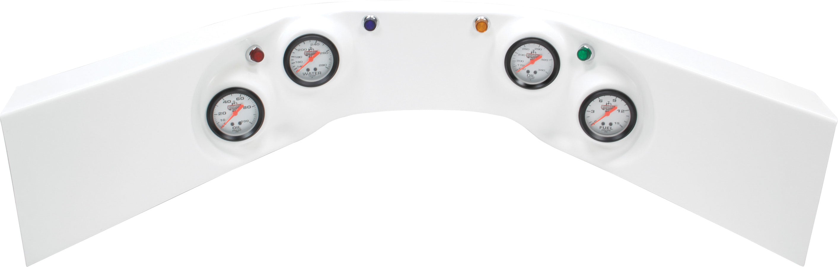 Quickcar Racing Products 4-Gauge Molded Dash OP/WT/OT/FP White QRP61-6024