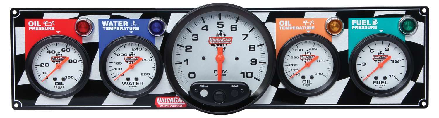 Quickcar Racing Products 4 Gauge Panel W/ 5in Tach QRP61-6051