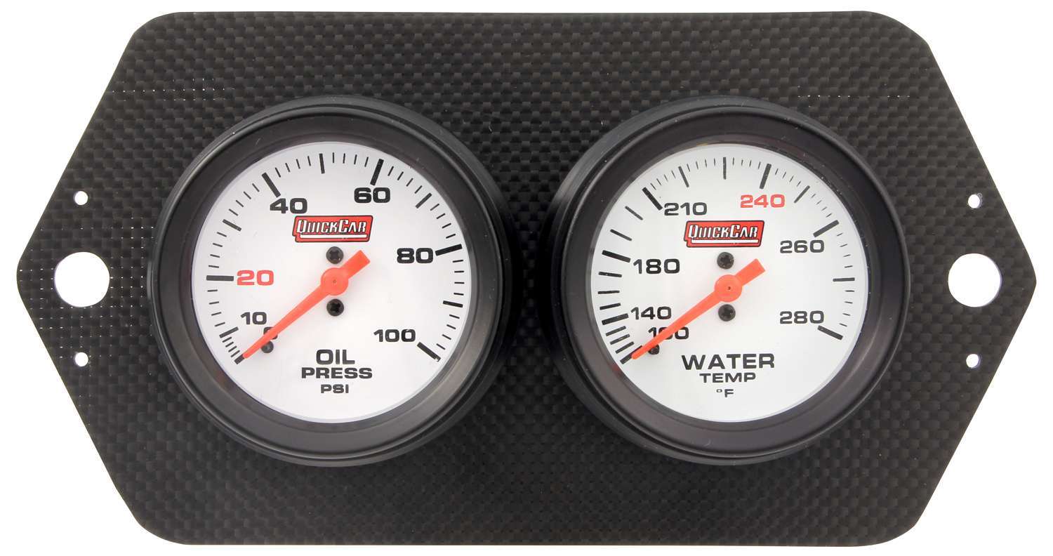 Quickcar Racing Products Gauge Panel - Pro Sprint Carbon Fiber QRP61-7004