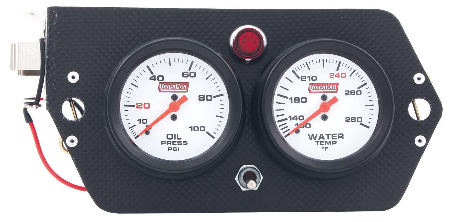 Quickcar Racing Products Gauge Panel - Deluxe Sprint Carbon Fiber QRP61-7005