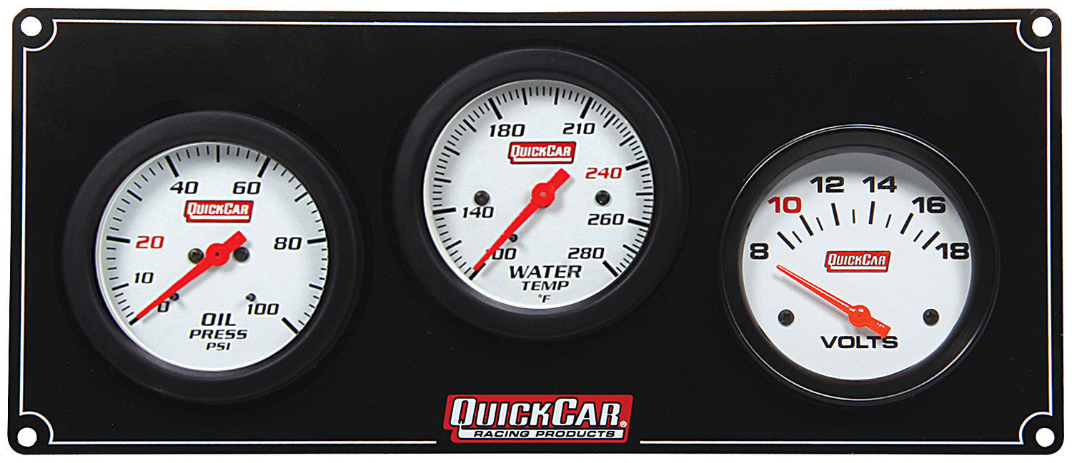 Quickcar Racing Products 3 Gauge Extreme Panel OP/WT/Volts QRP61-7017